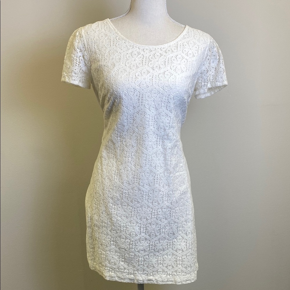 Merona Women’s Small Elegant White Lace Dress